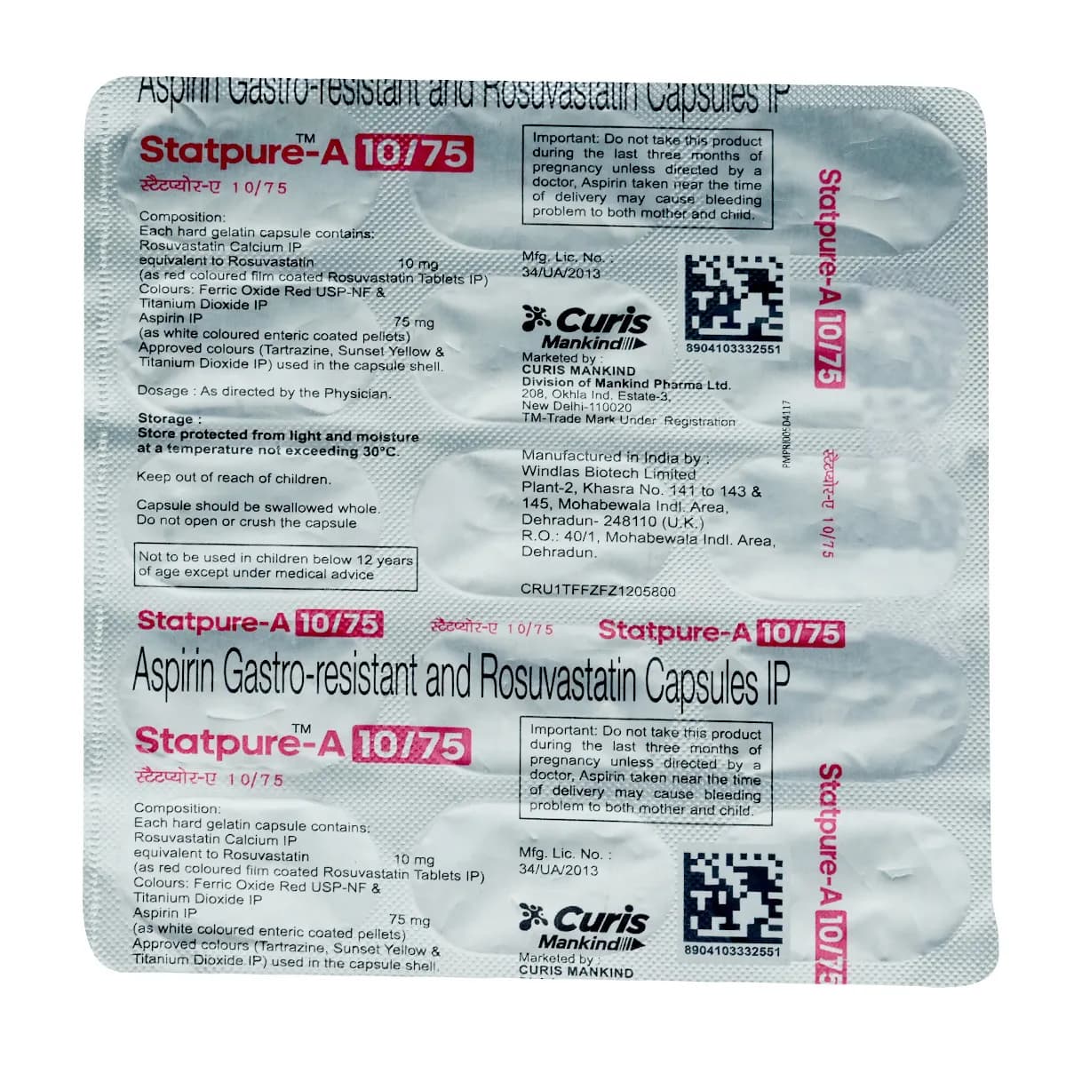 STATPURE -A 10/75MG CAPS