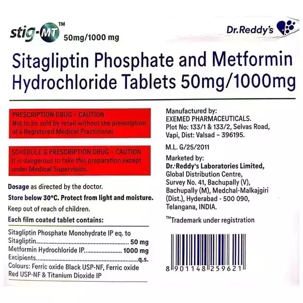 STIG MT 50MG/1000MG TAB