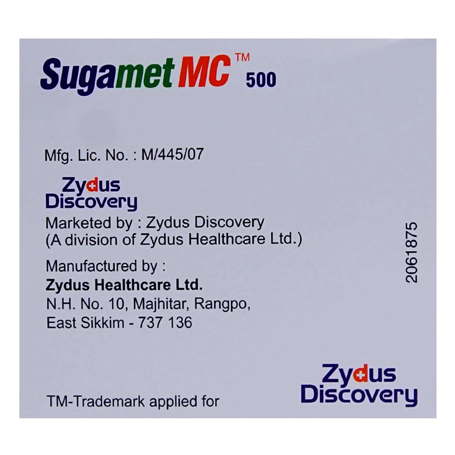 SUGAMET MC 500MG TAB