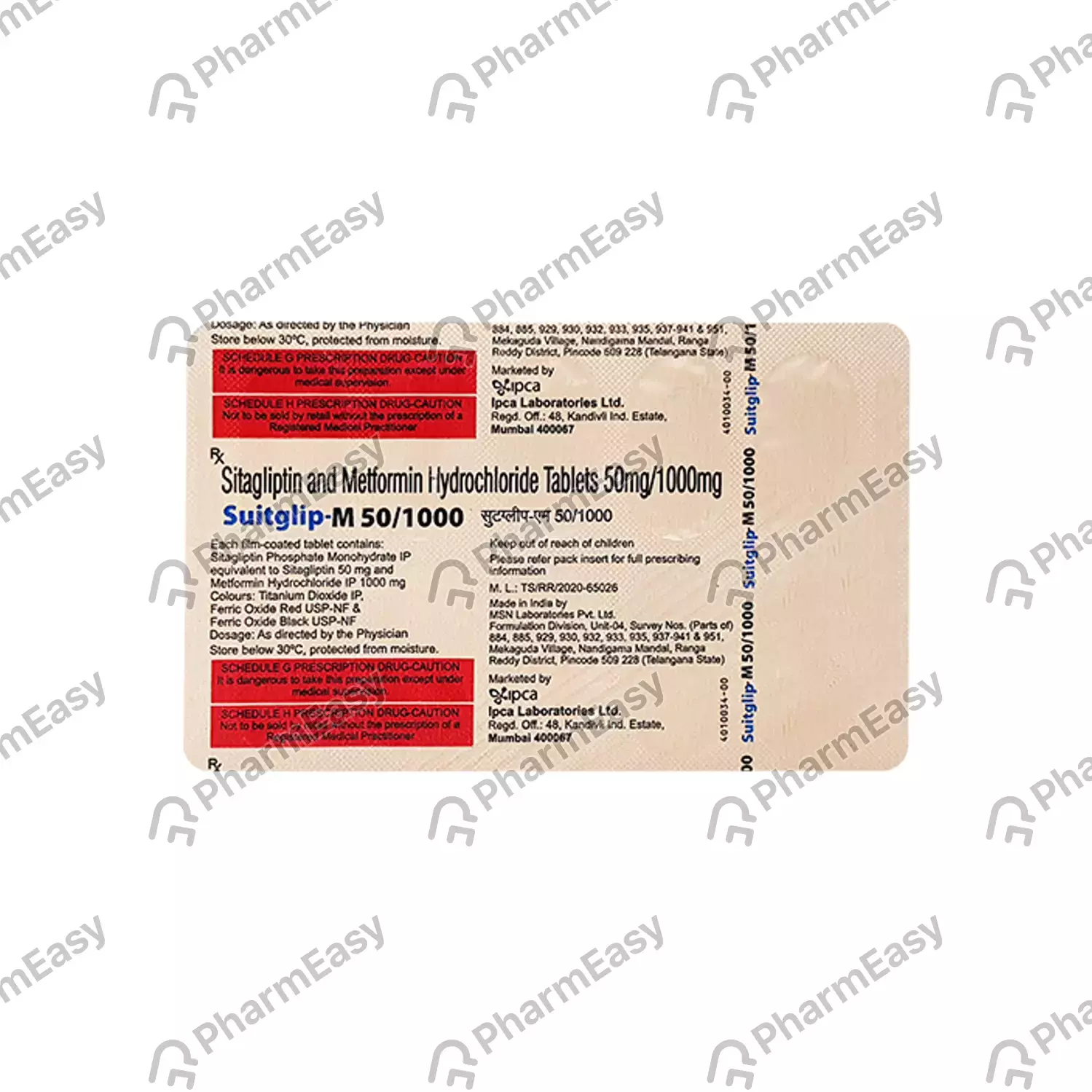 SUITGLIP -M 50/1000MG TAB