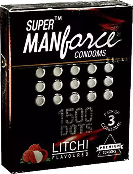 SUPER MANFORCE CONDOMS LITCHI 3`S