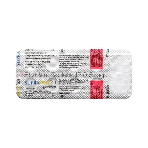 SUPRABENZ 0.50MG TAB