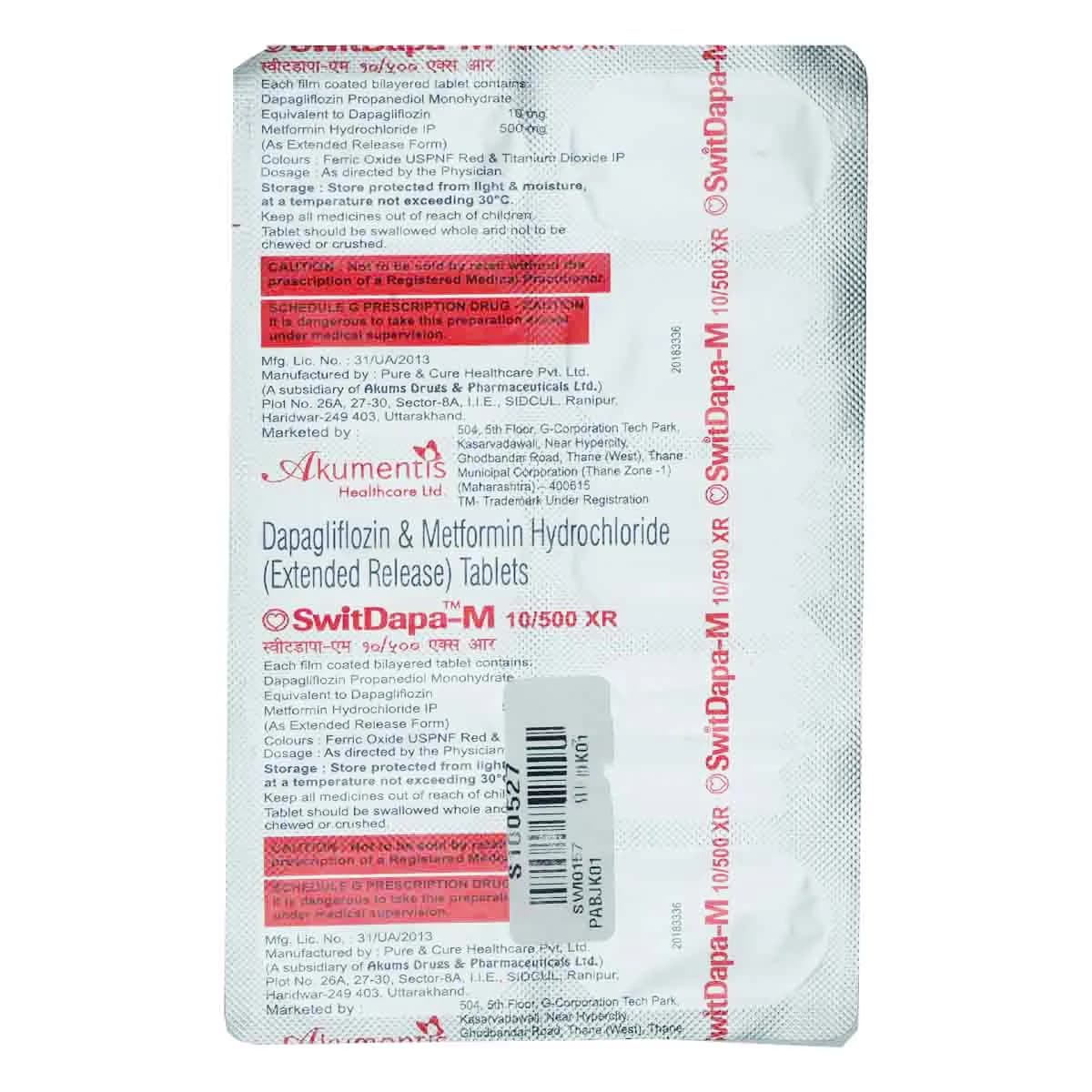 SWITDAPA -M 10/500 XR