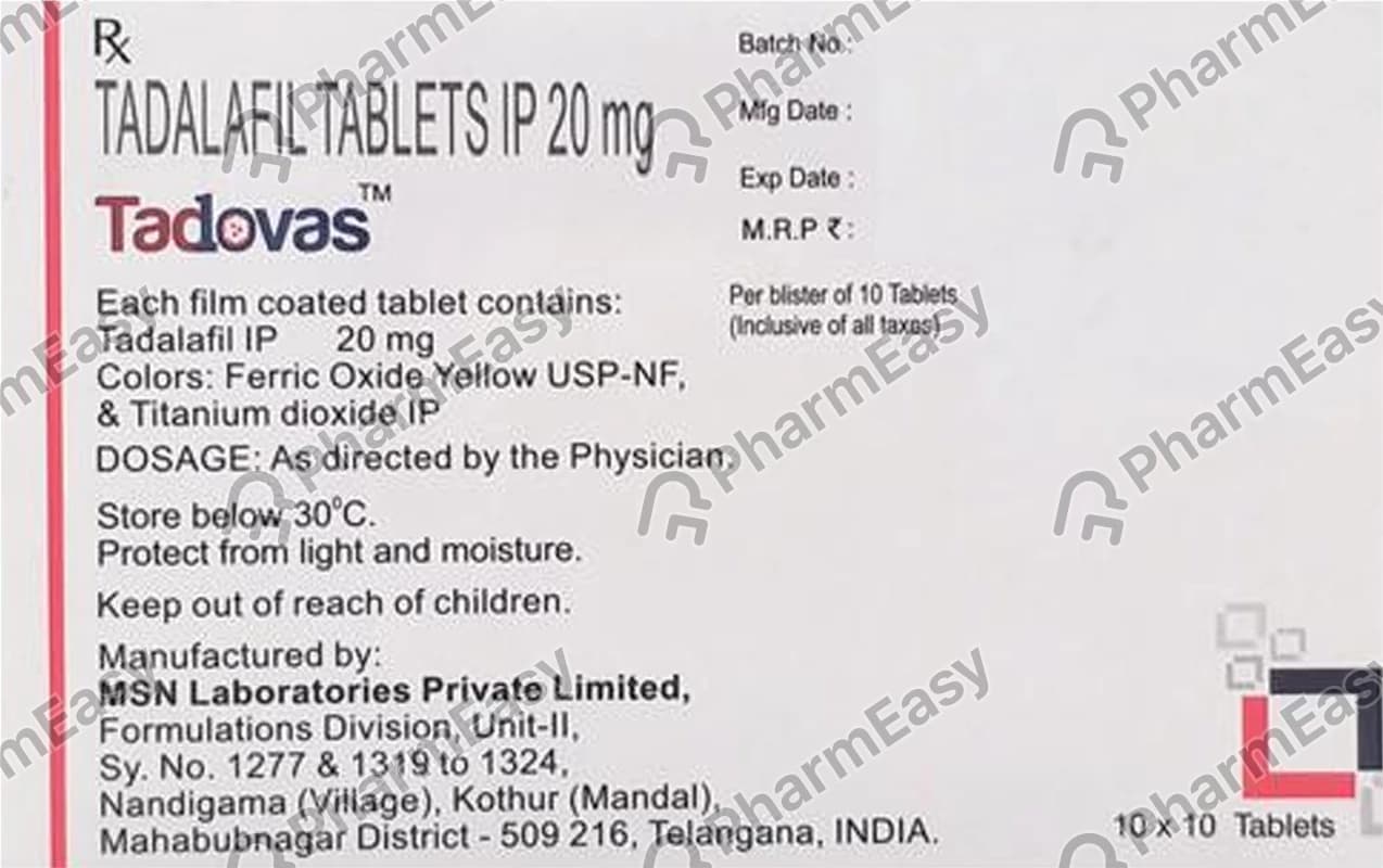 TADOVAS 20 TAB