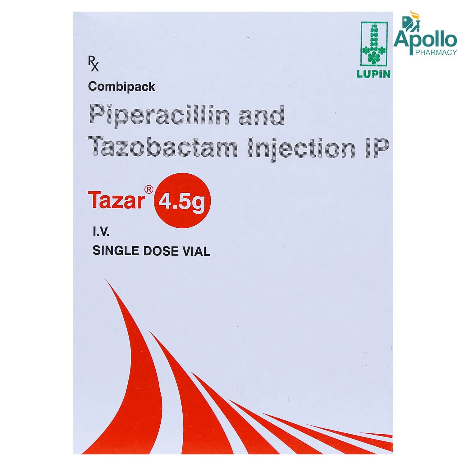 TAZAR 4.5GM INJ VIAL