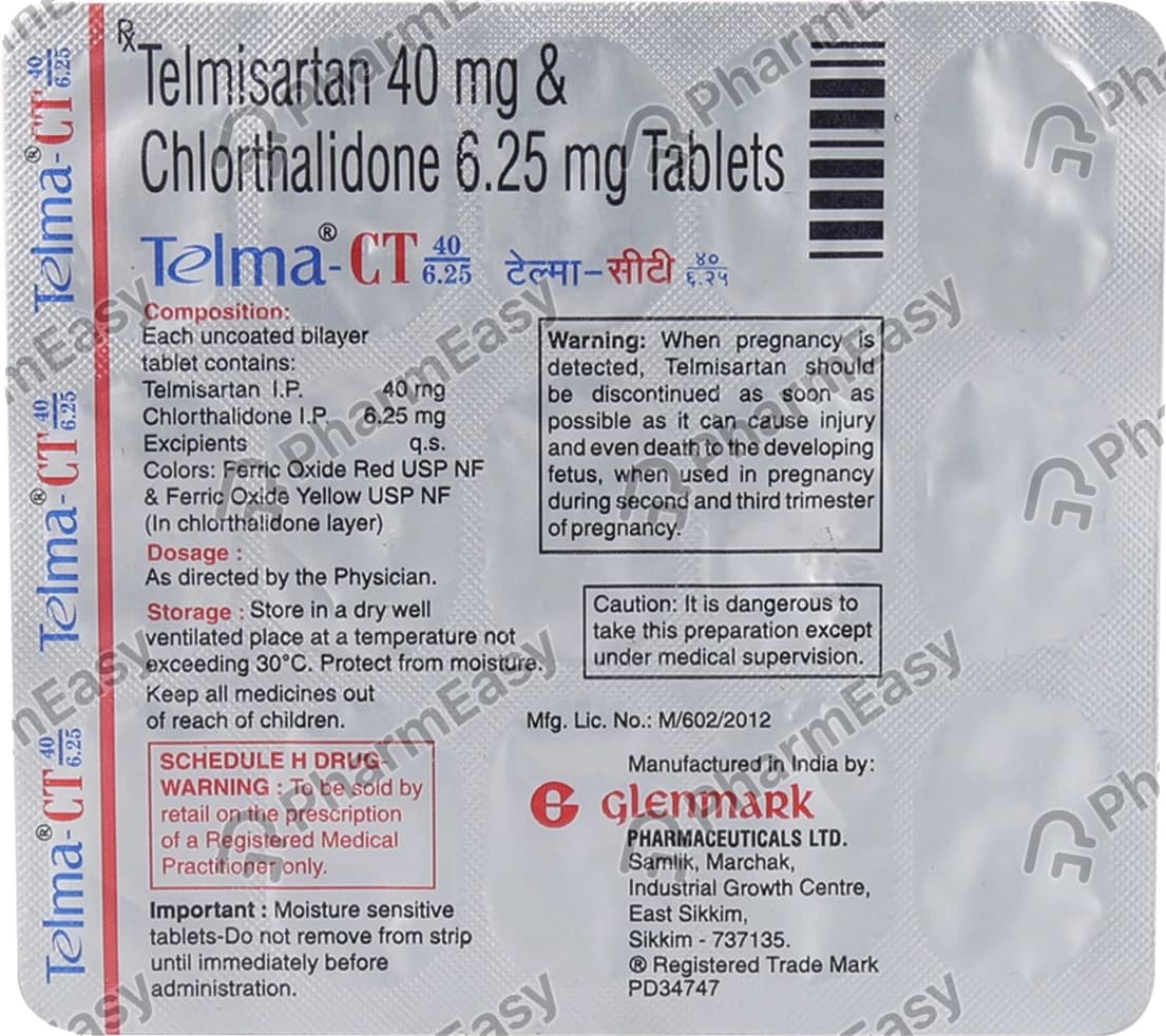 Telma Ct 40/6.25MG Tab