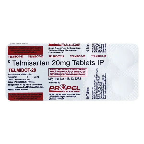 TELMIDOT-20MG TAB