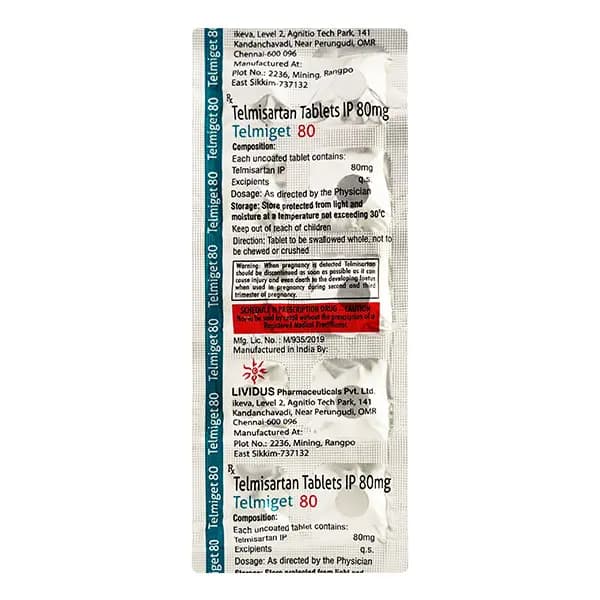 TELMIGET CT 80MG TAB