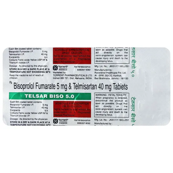 TELSAR BISO 5MG TAB 10`S