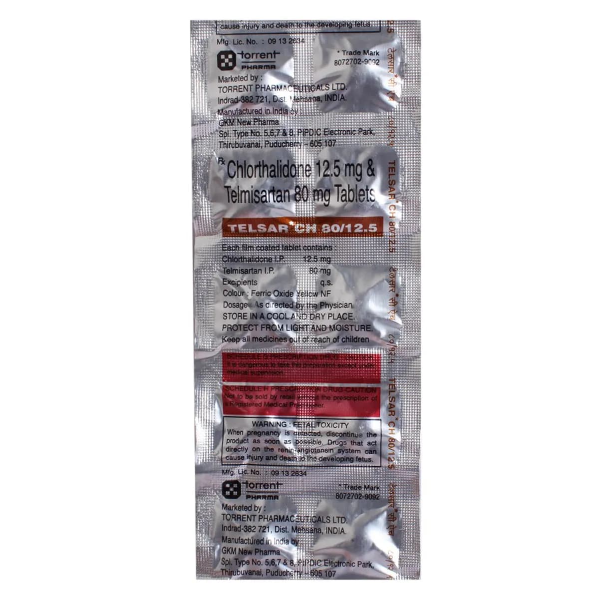TELSAR CH 80/12.5MG TAB