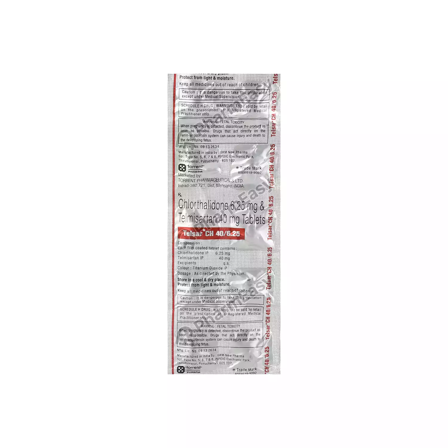 TELSAR LNC 6.25MG TAB