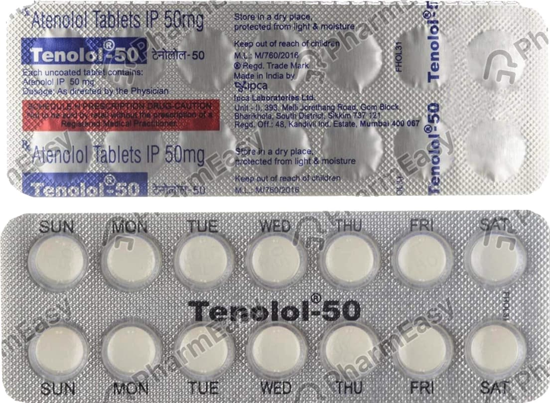 TENOLOL 50MG TAB 14`S