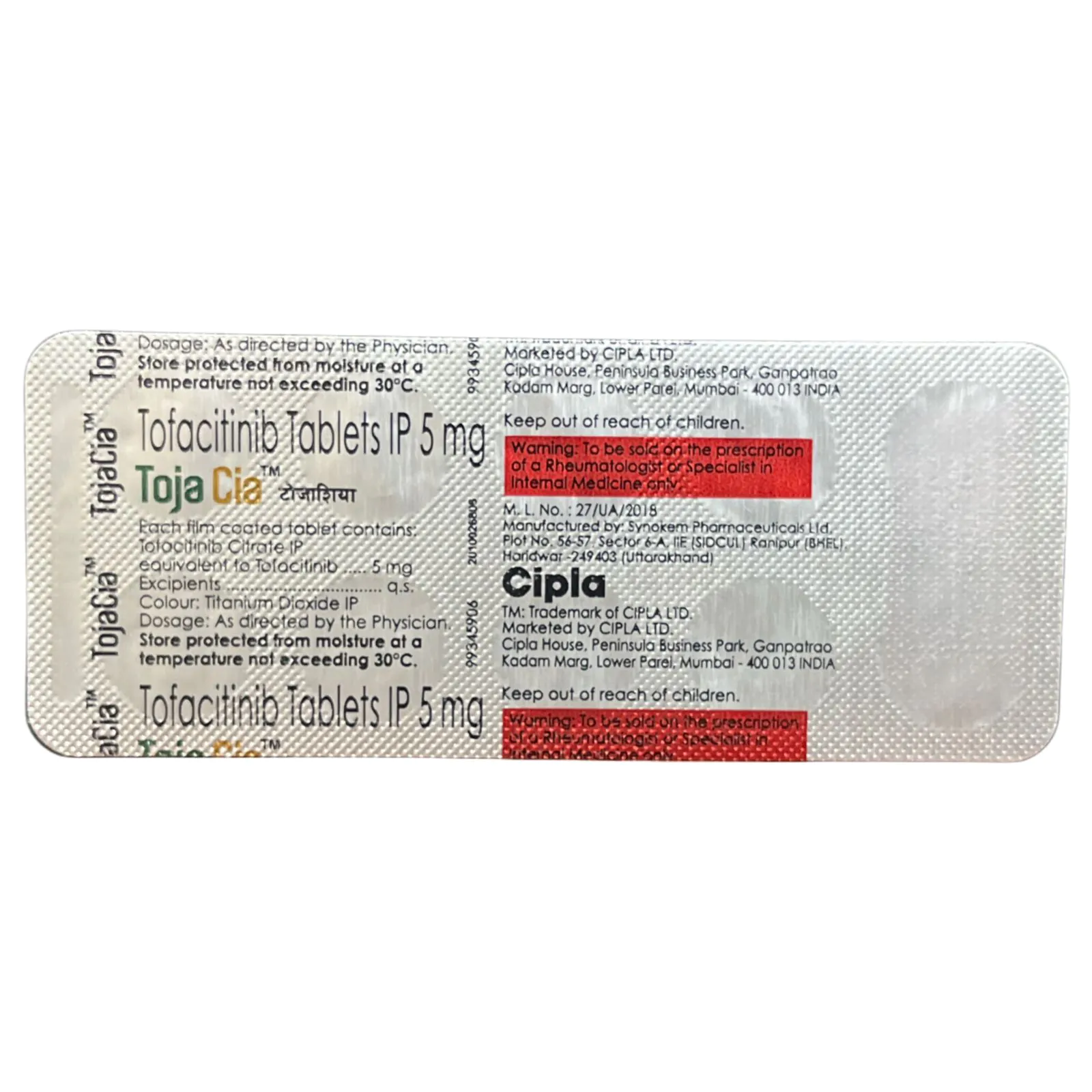 Tojacia 5MG Tab