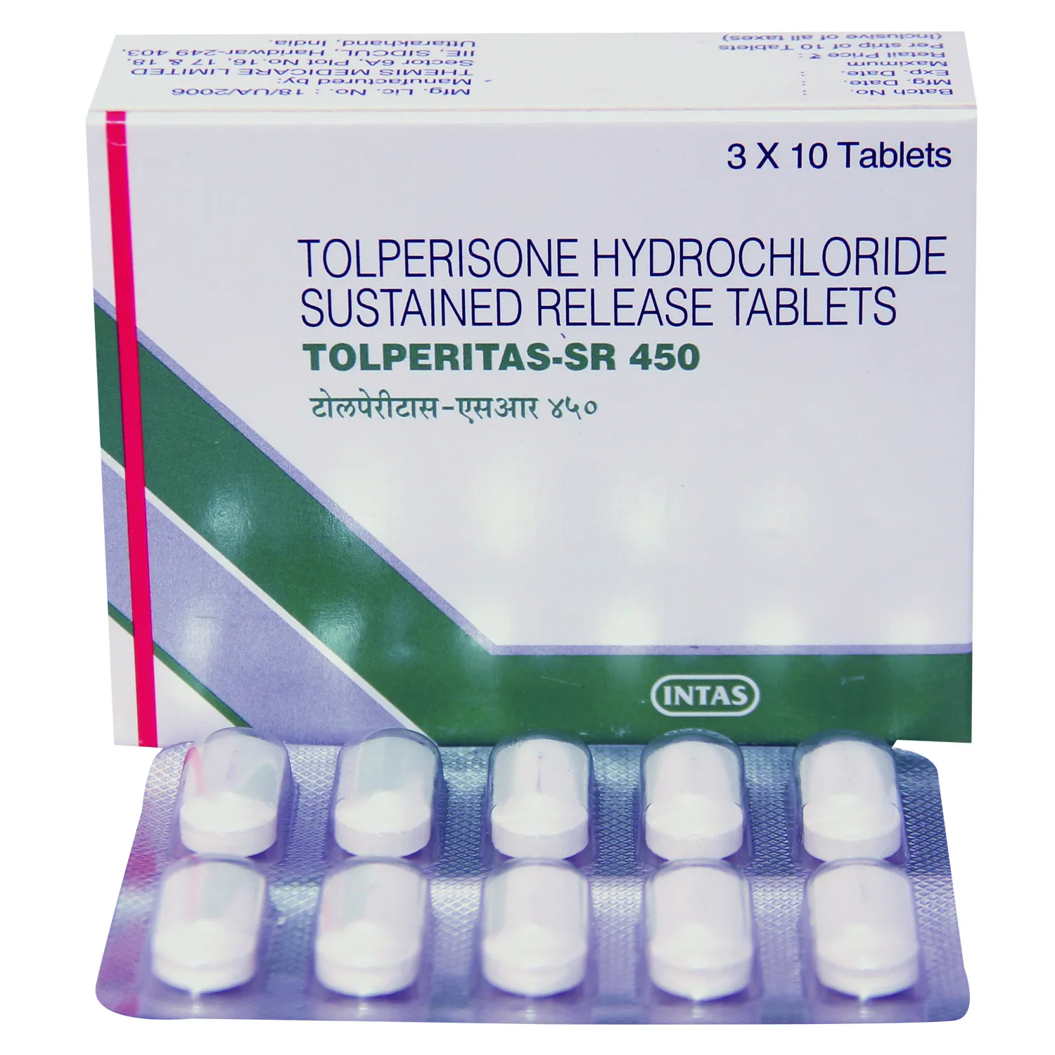 TOLPERITAS SR 450MG
