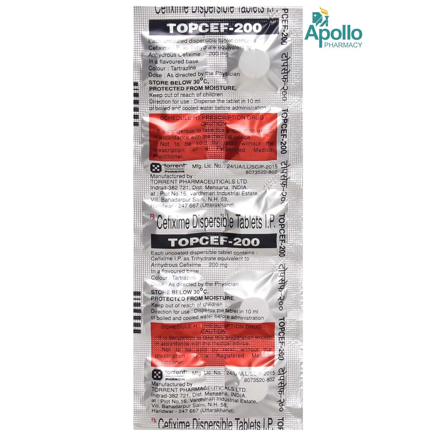 TOPCEF 200MG DT TA