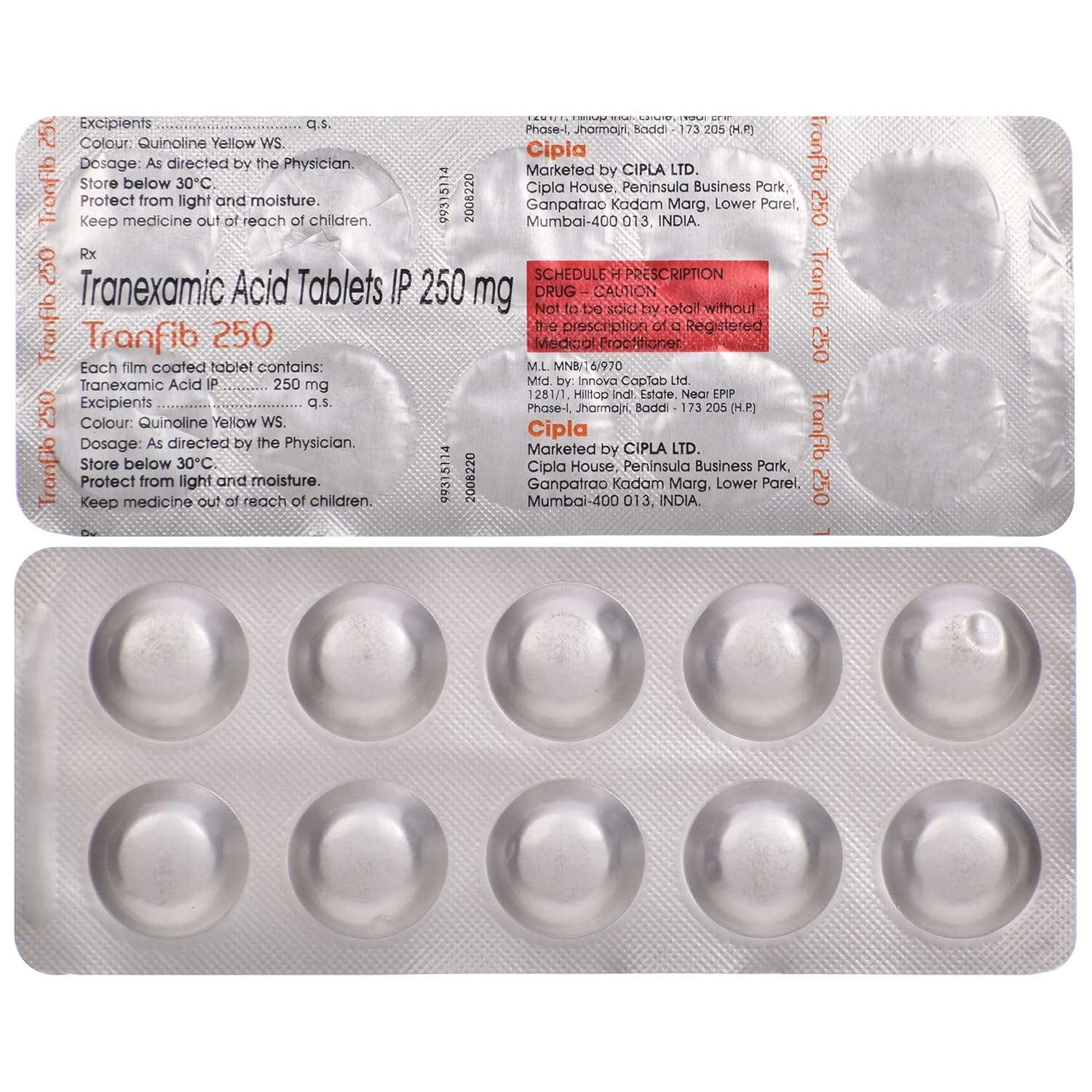 TRANFIB IP 250MG TAB