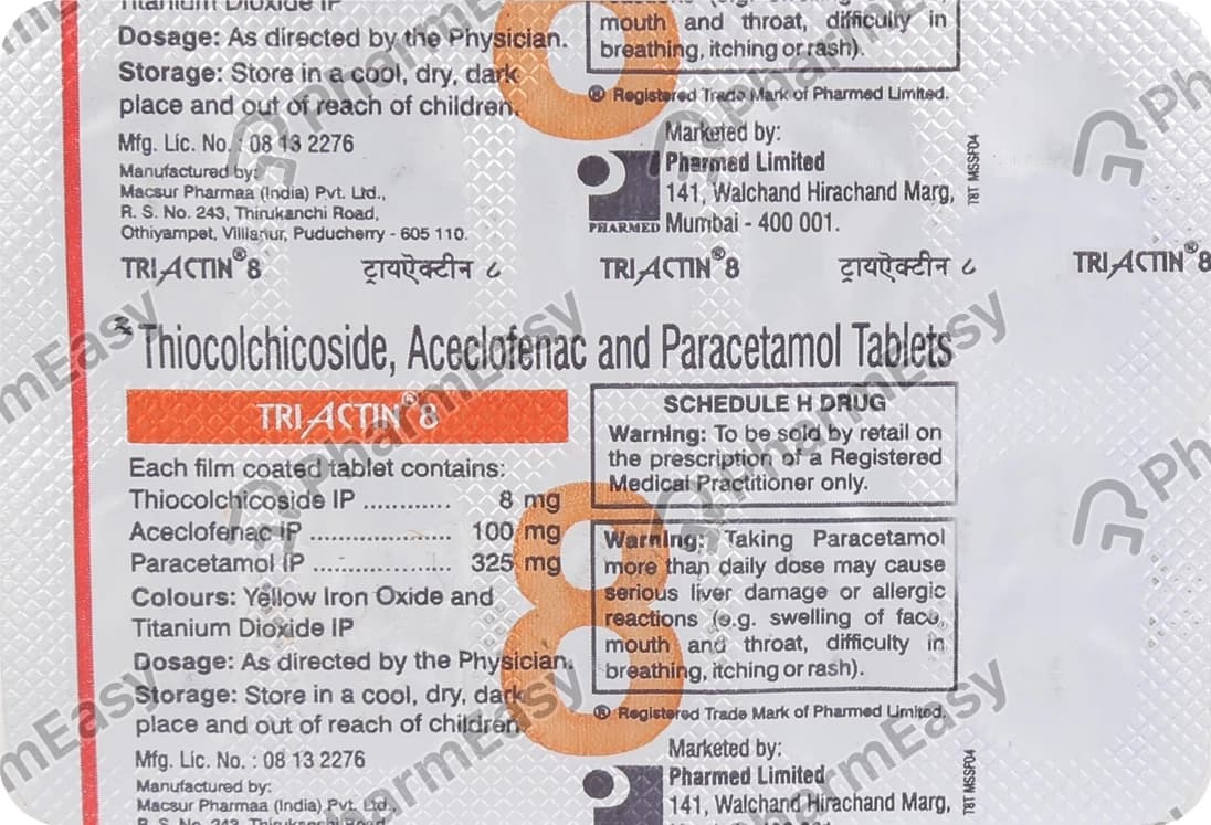 TRIACTIN 8MG TAB