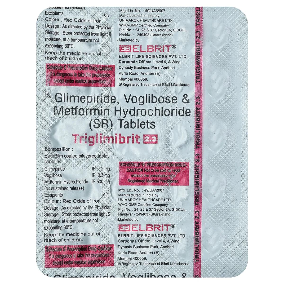 TRIGLIMIBRIT 2.3 TAB