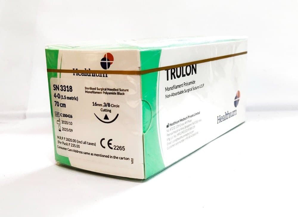 Trulon 4-0(1.5metric) Suture (SN 3318)