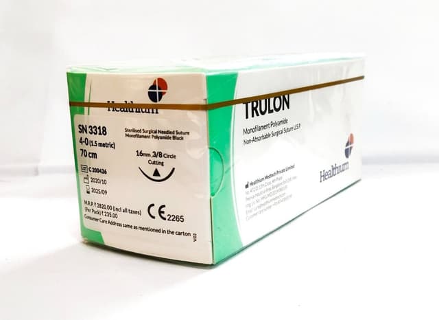 Trulon 4-0(1.5metric) Suture (SN 3318)