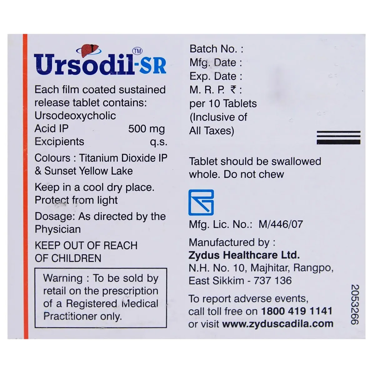 URSODIL SR TAB