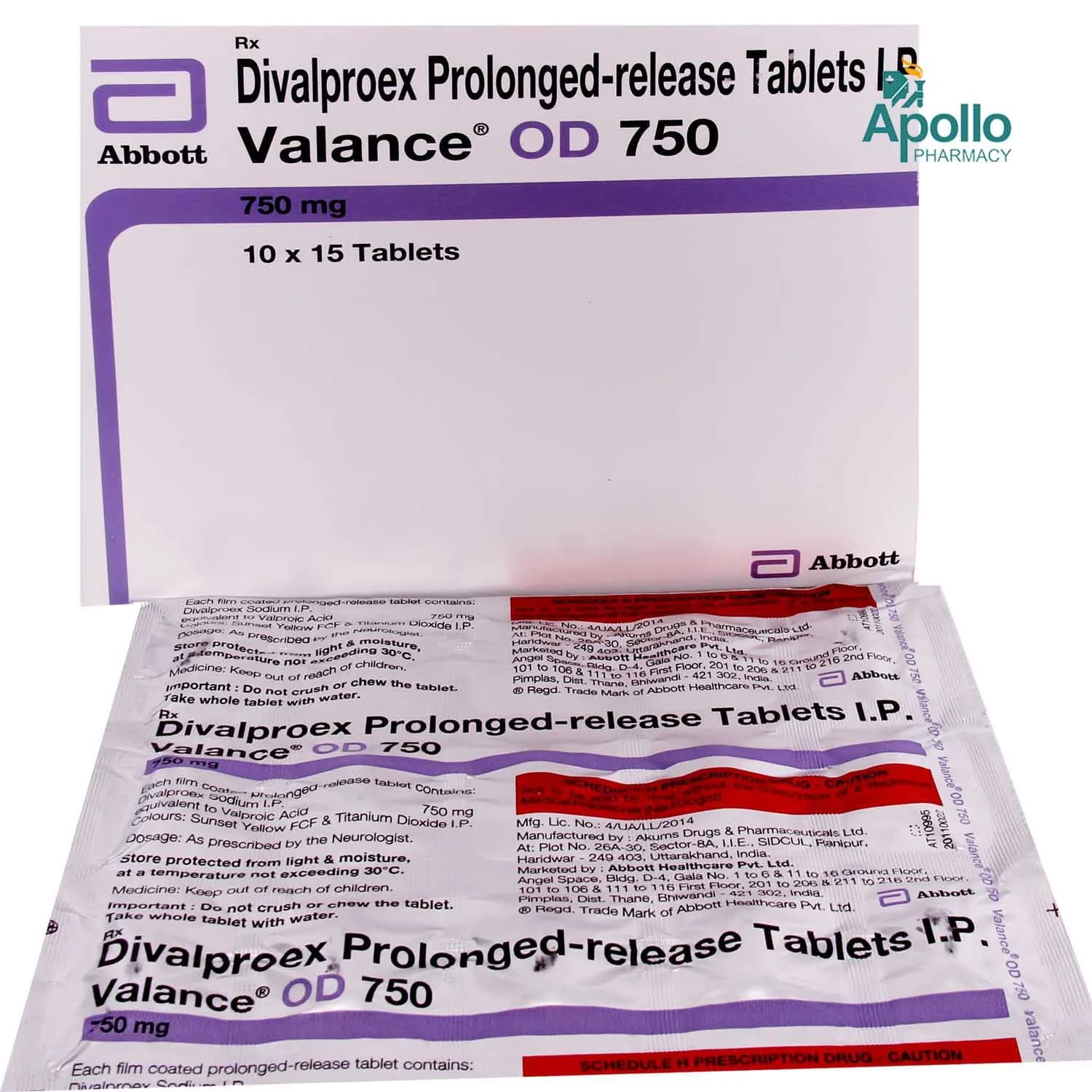 VALANCE OD 750MG