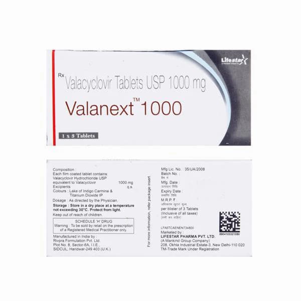 VALANEXT 1000MG TAB
