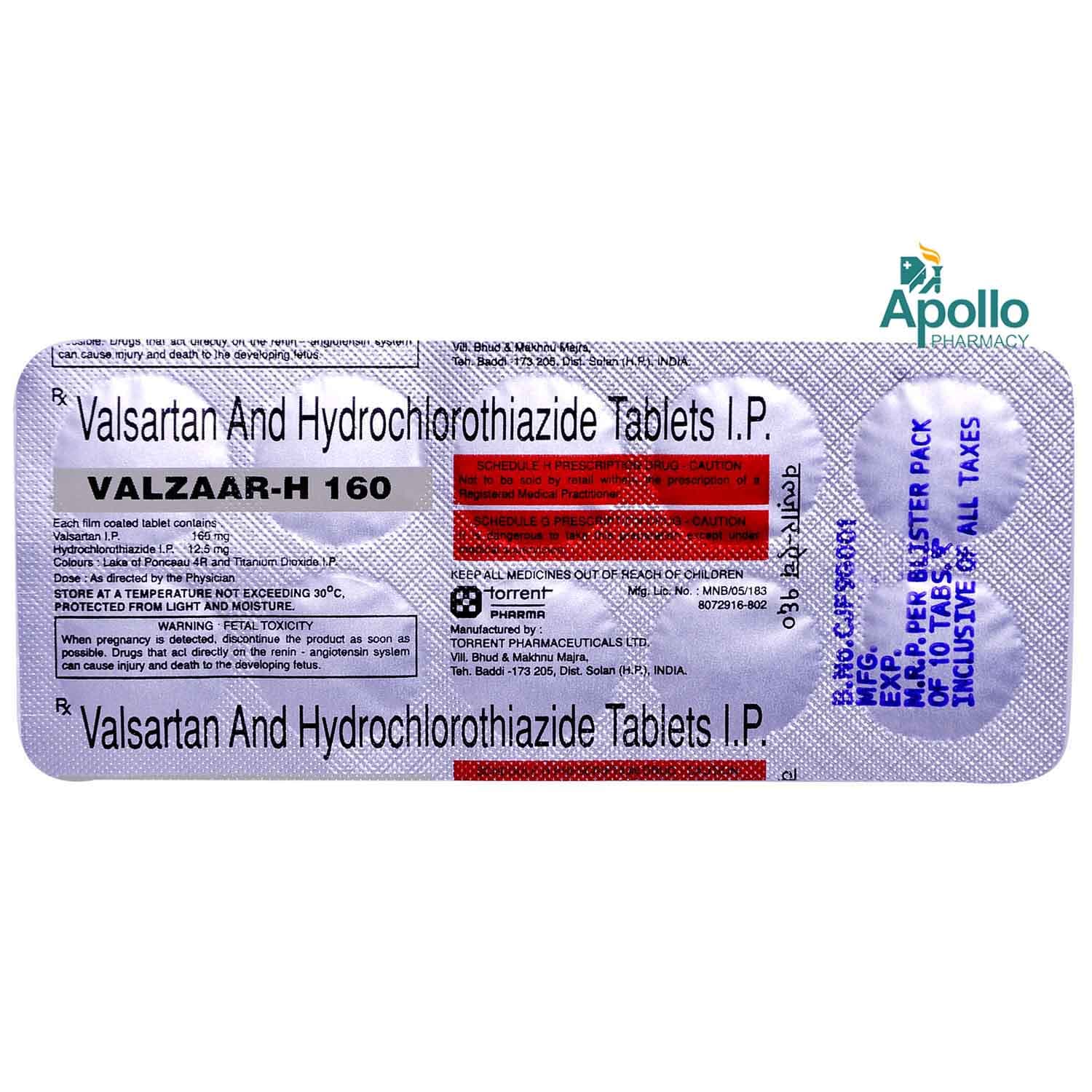 VALZAAR H 160 TAB 10`S