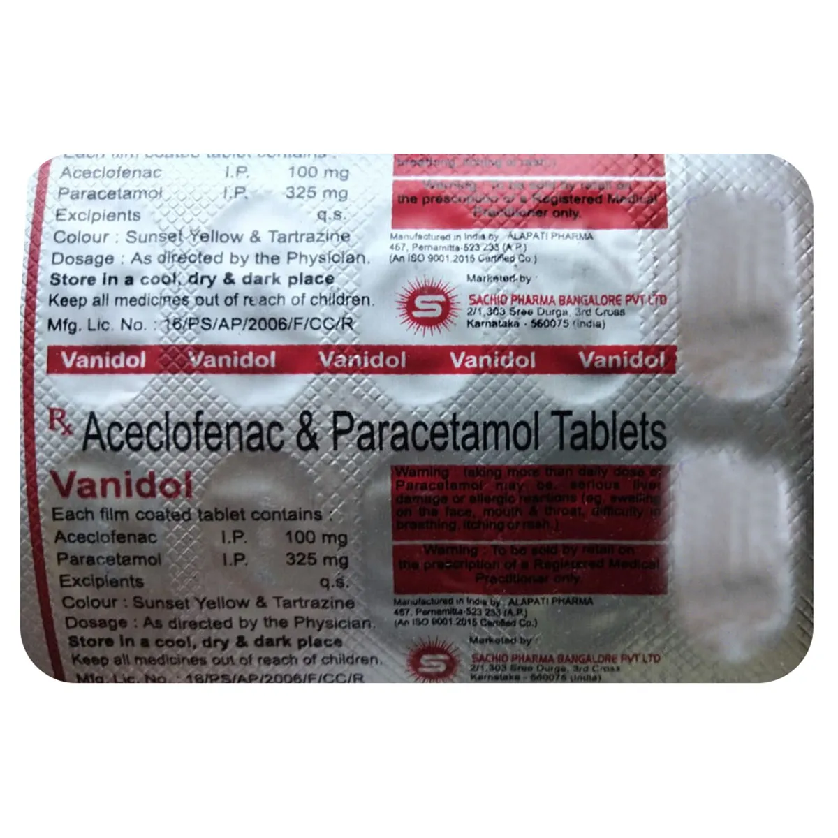 VANIDOL TAB