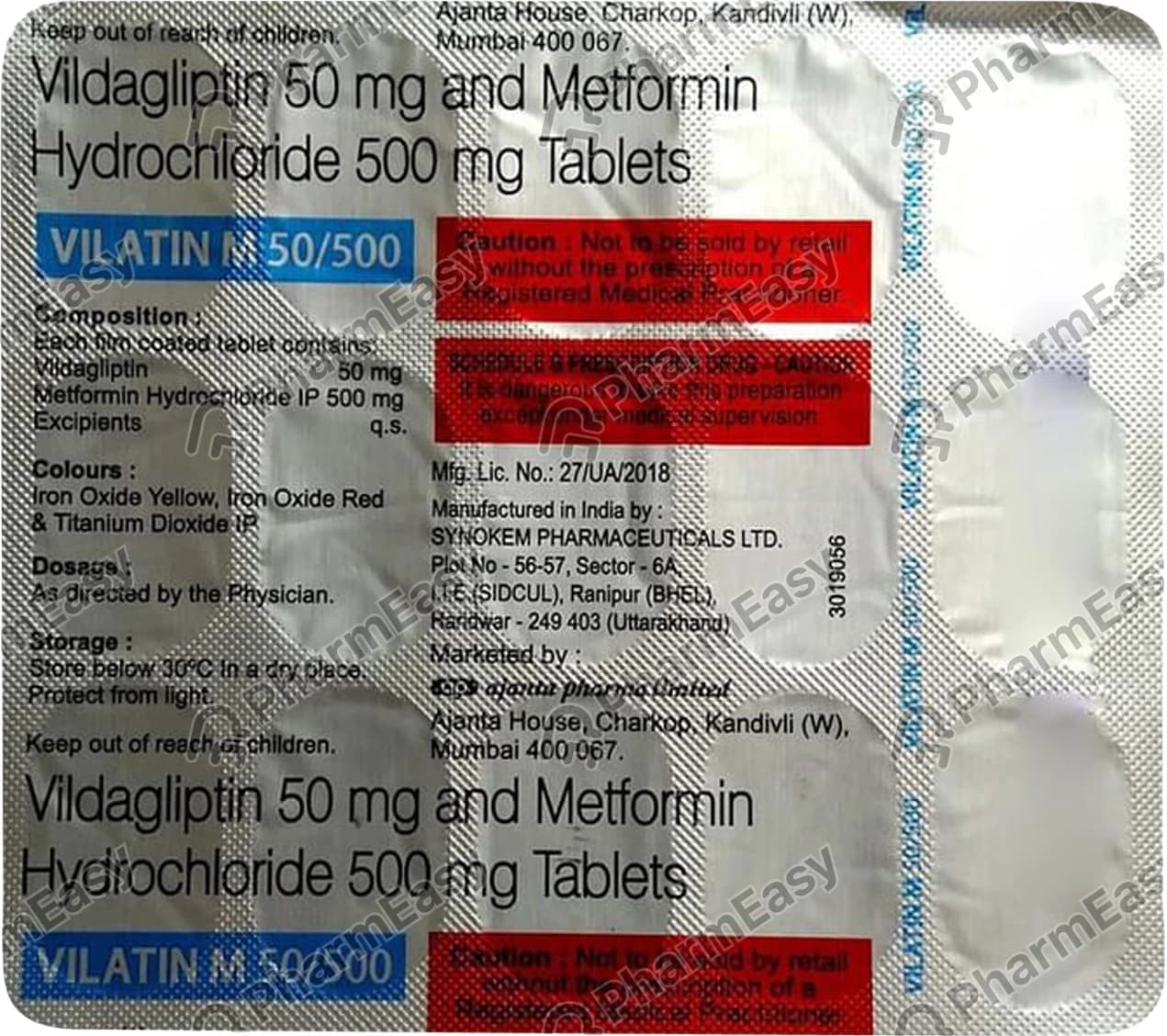 VILATIN M SR 50/500MG TAB