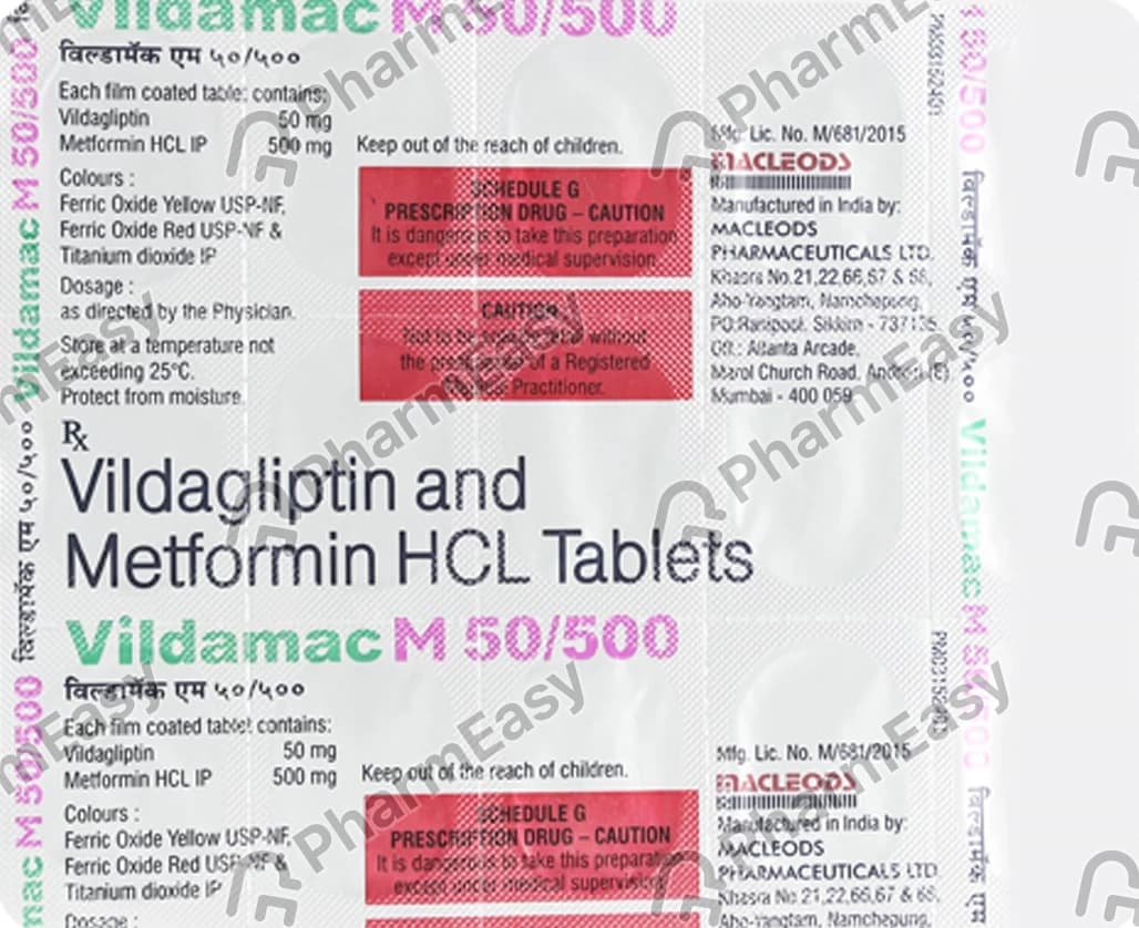 VILDAMAC M 50/500MG TAB