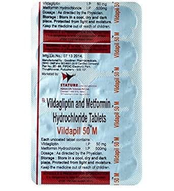 VILDAPIL 50M TAB 15`S