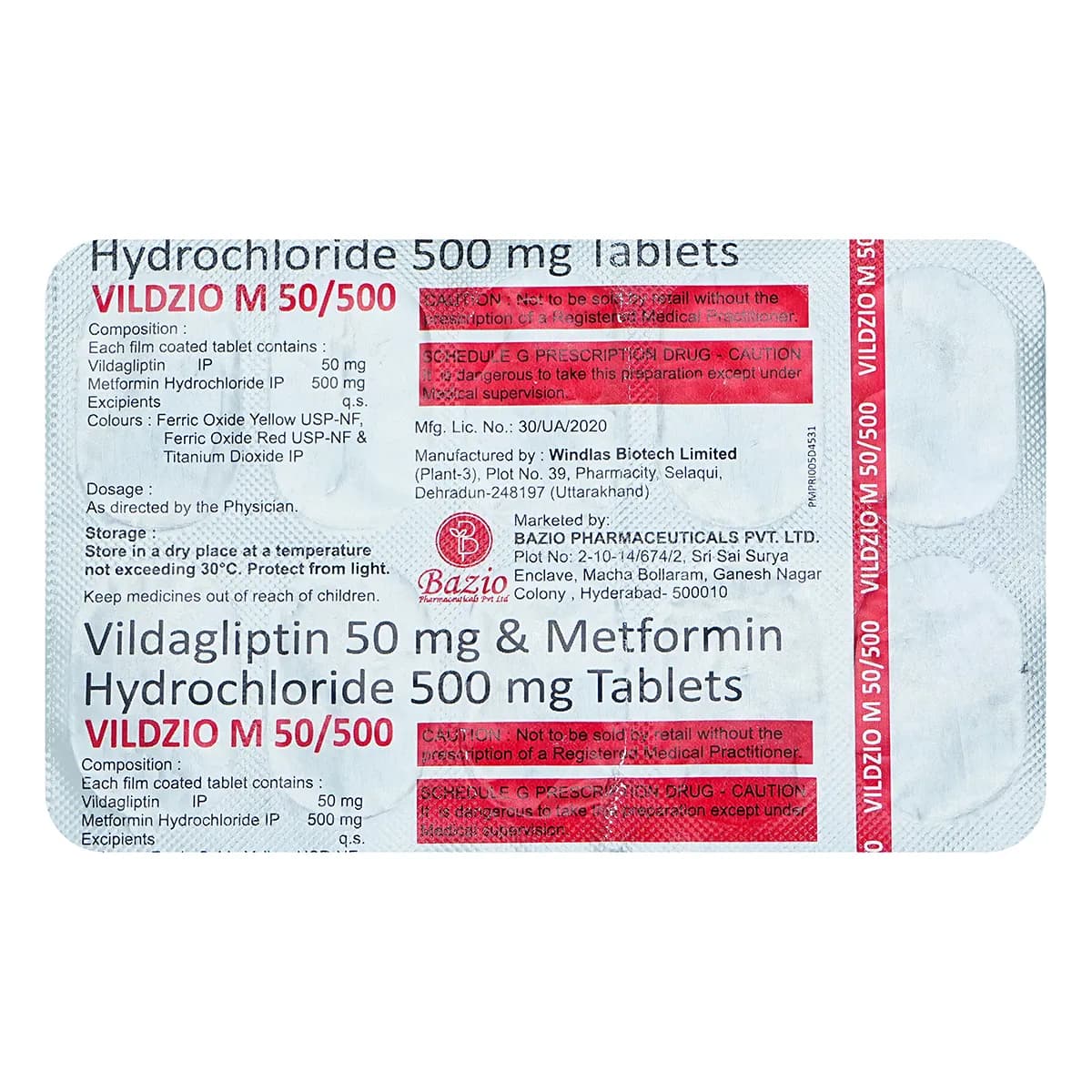 Vildoff-M 50/500MG Tab