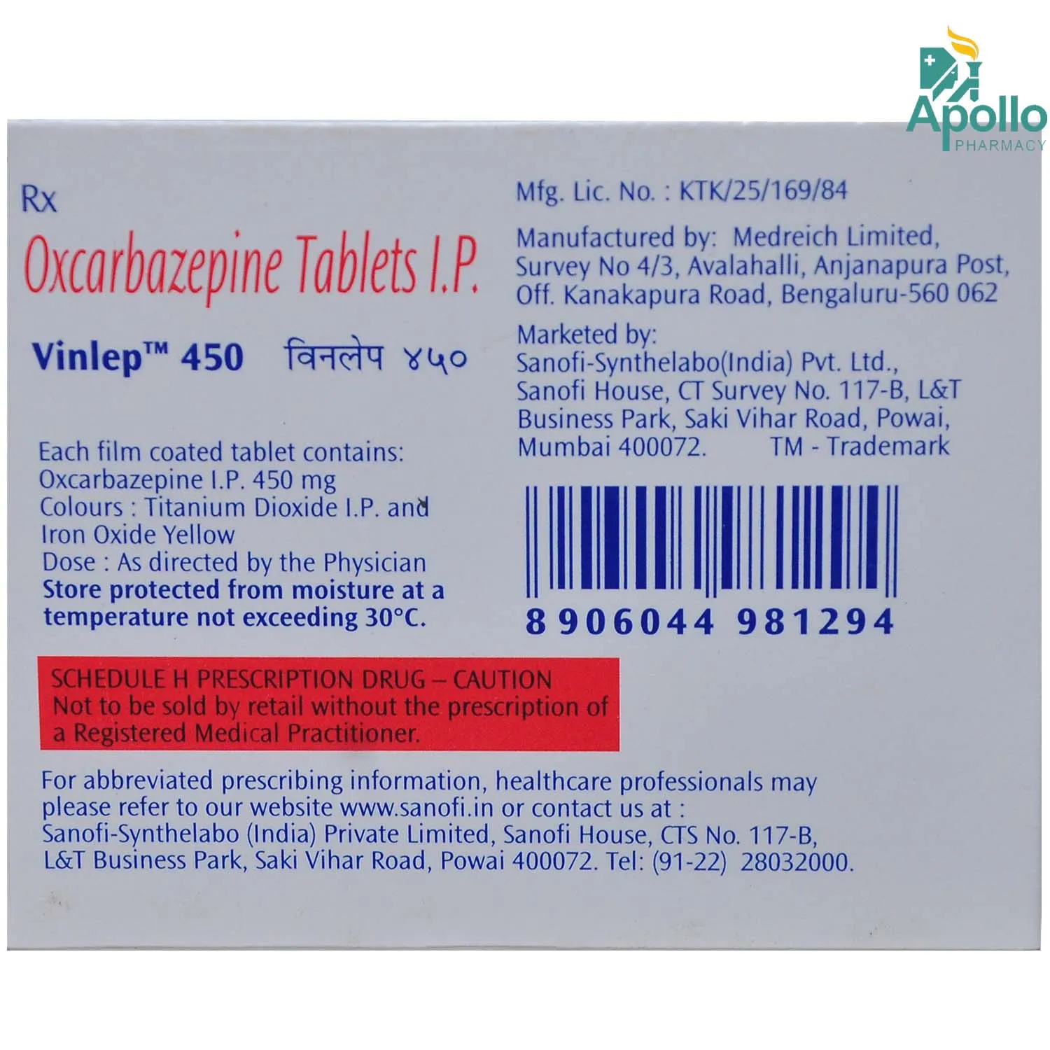 VINLEP 450MG