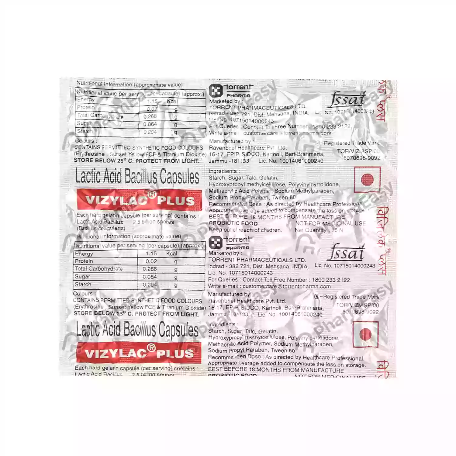 VIZYLAC PLUS CAP