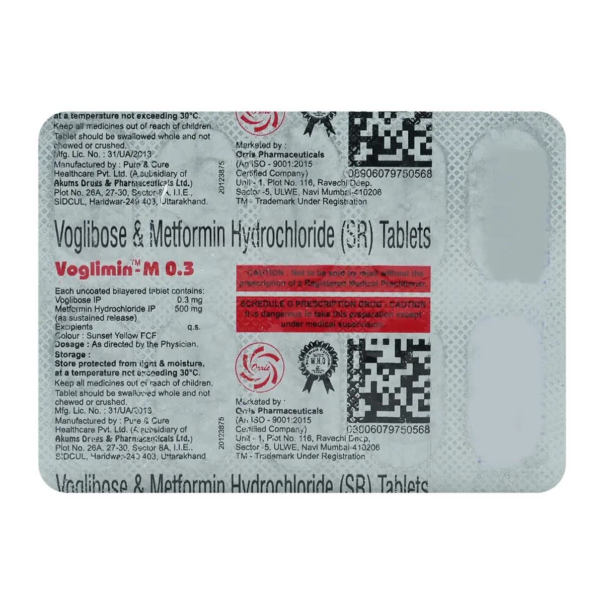 VOGLIMIN-M 0.3 TAB