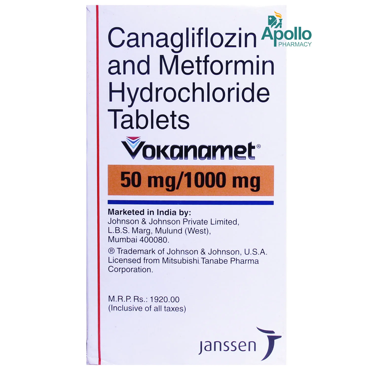 VOKANAMET 50/1000MG TAB