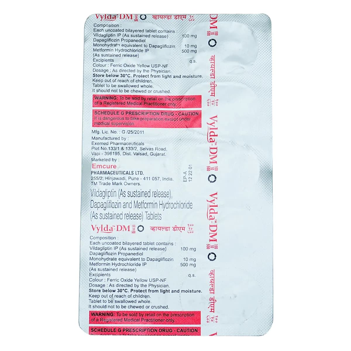VYLDA DM 100 /10/500 TAB