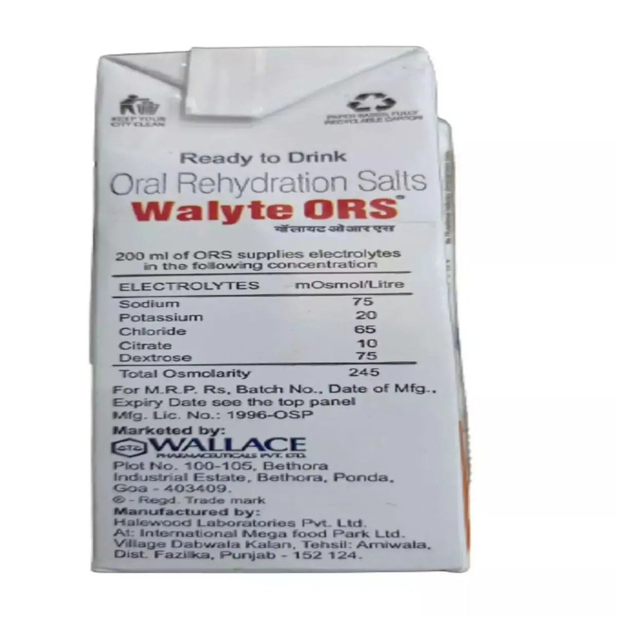 WALYTE ORS RTD 200ML