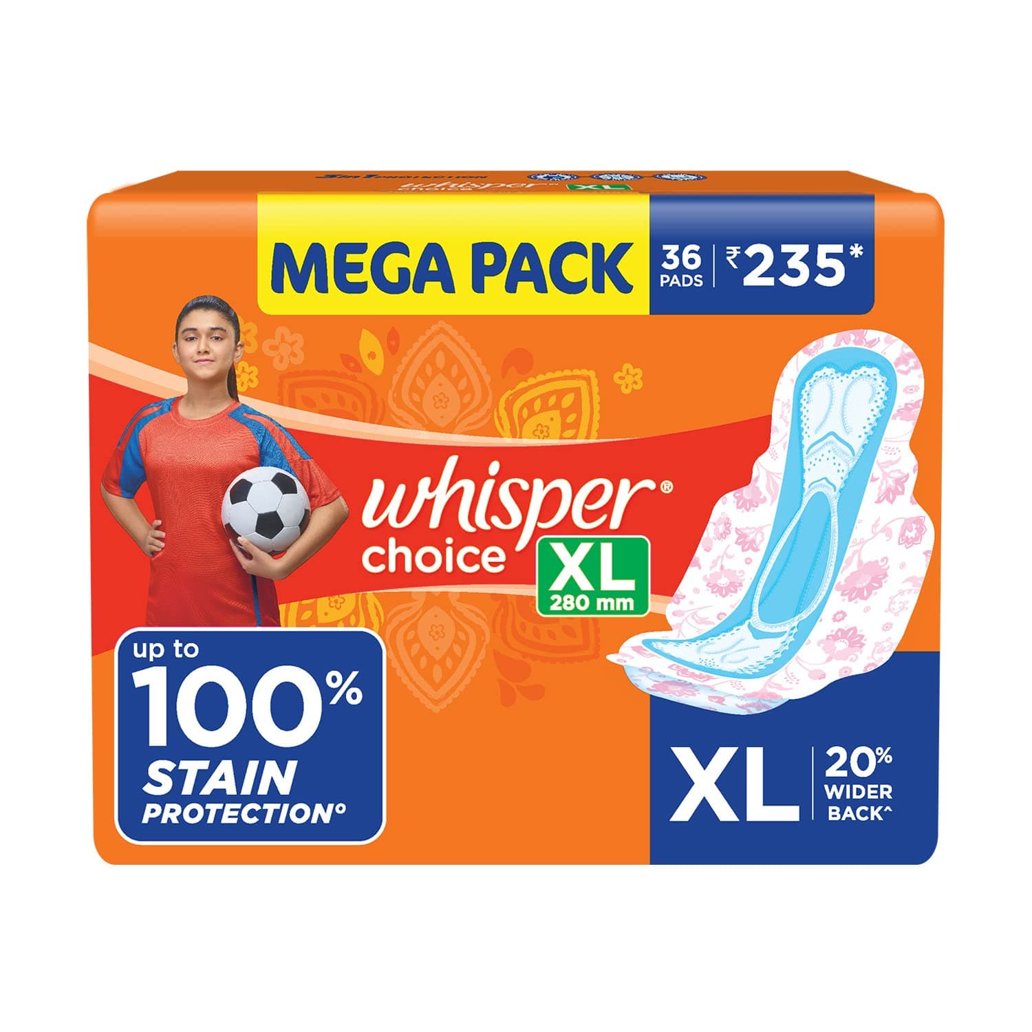Whisper Choice Sanitary Pads XL