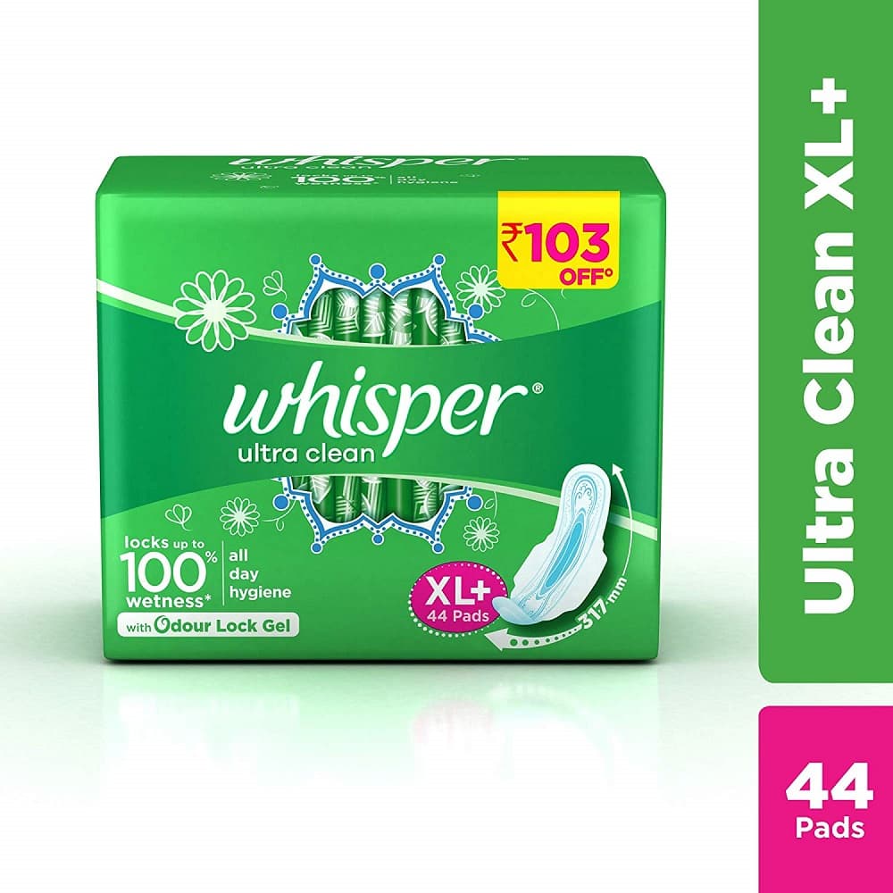 Whisper Ultra Clean Sanitary Pads XL