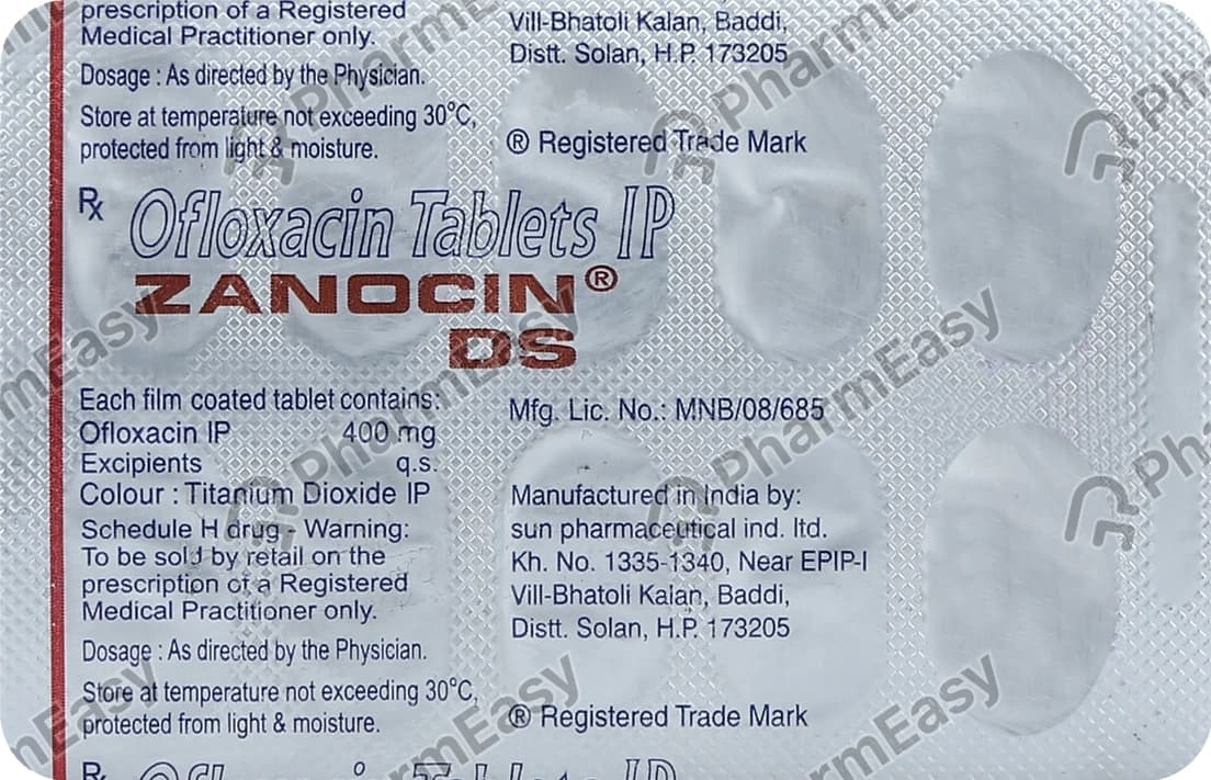 ZANOCIN DS 400MG 10`S