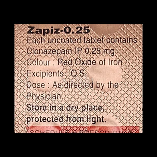 ZAPIZ 0.25MG TAB 20`S