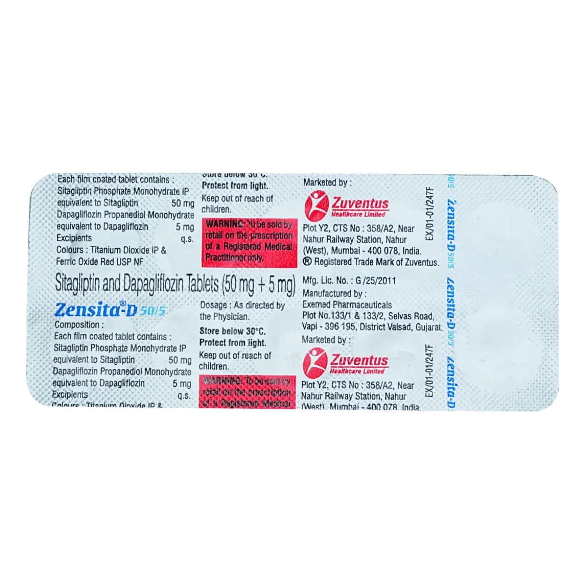 Zensita -D 50/5MG Tab