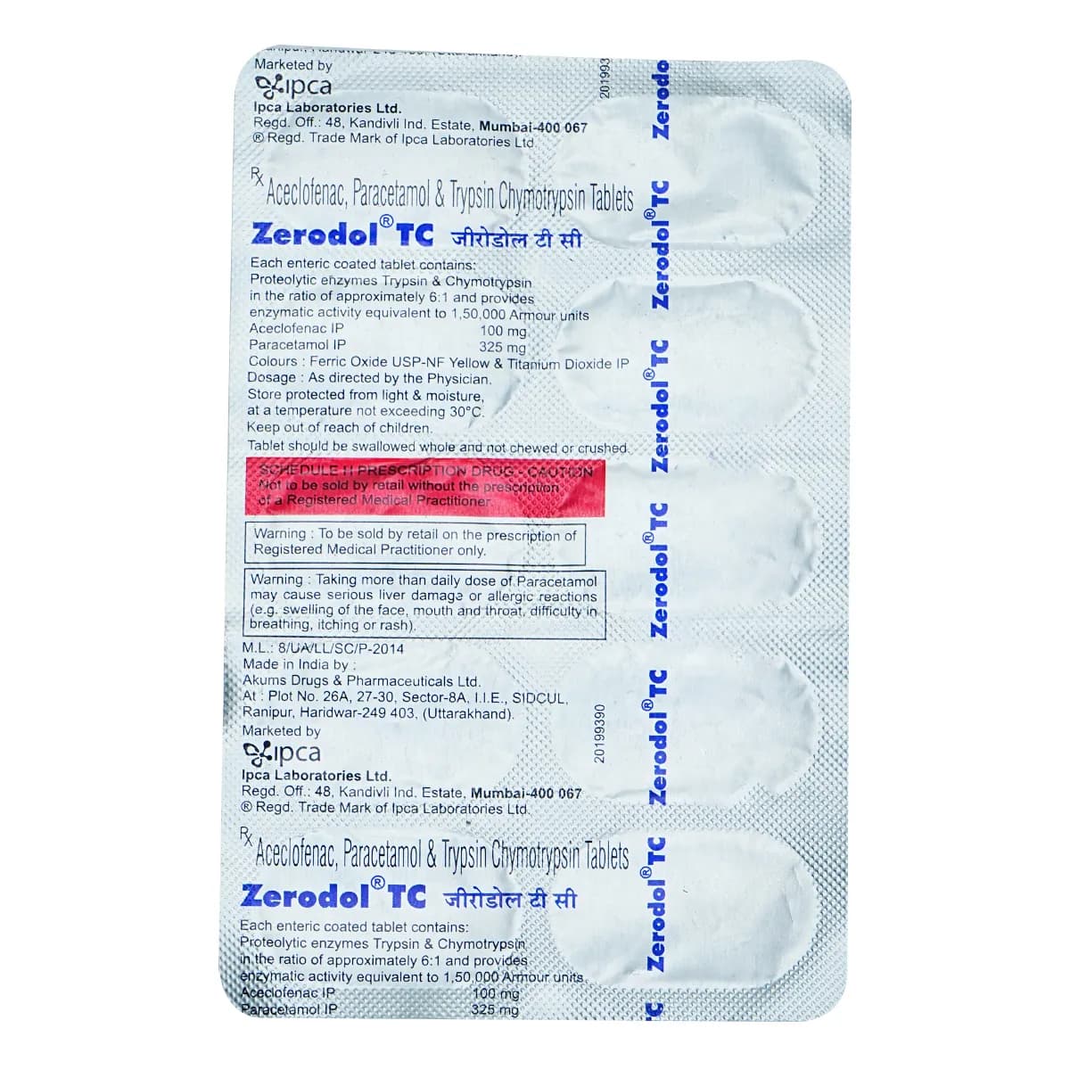 ZERODOL TC TAB 10S