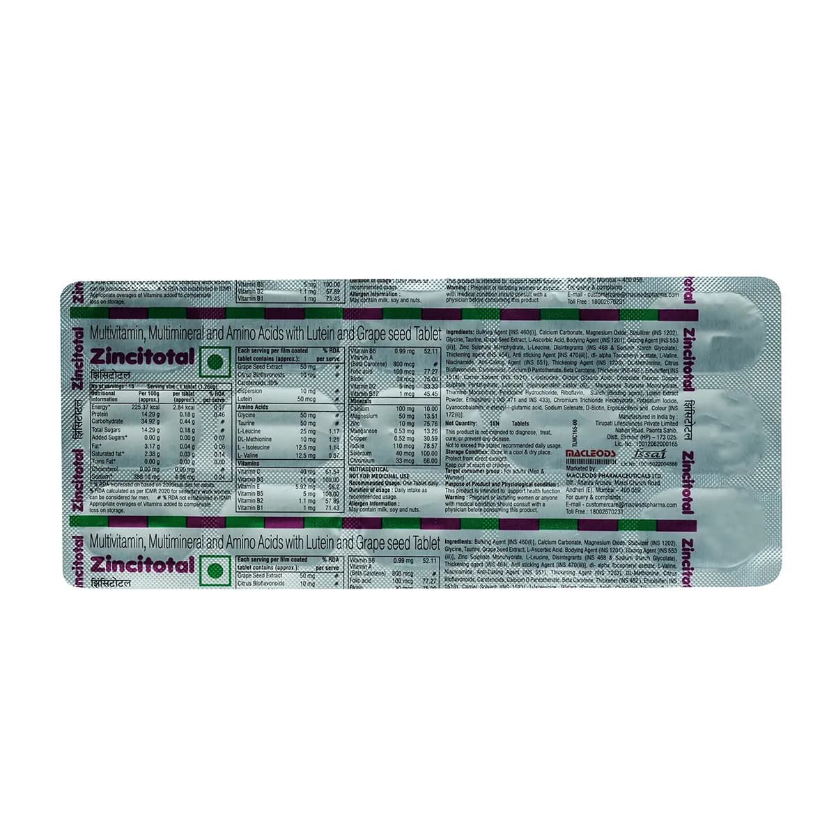 ZINCITOTAL TAB 15S