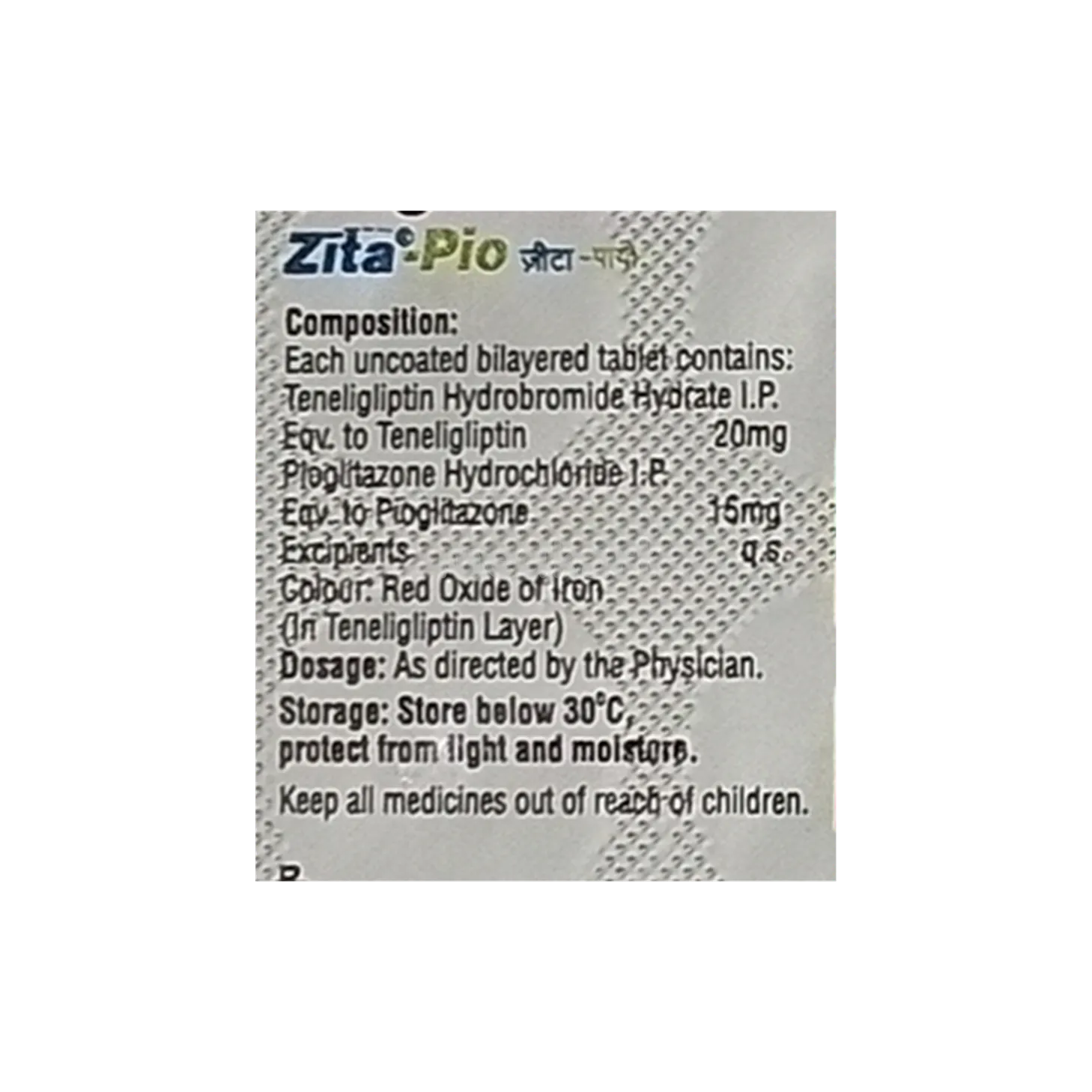 ZITA PIO 20/15 TAB
