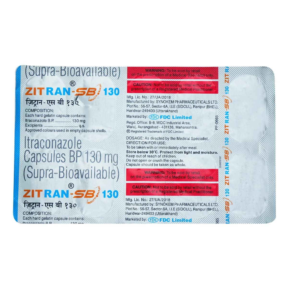 Zitran Sb 130MG Caps