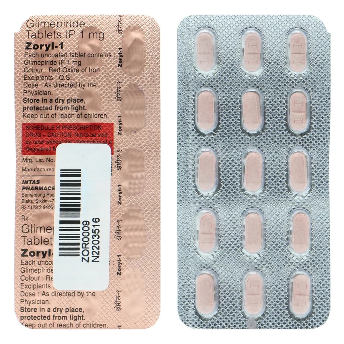 Zoryl Ms Ir 1/500MG Tab