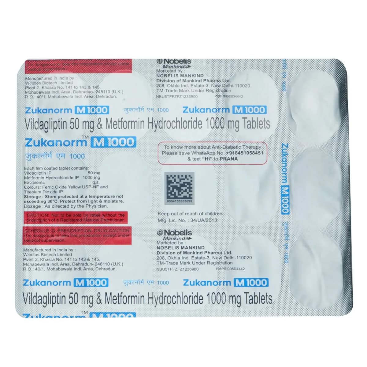 ZUKANORM M 1000 TAB 15`S